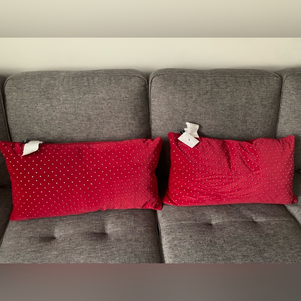 Two holiday accent pillows NWT